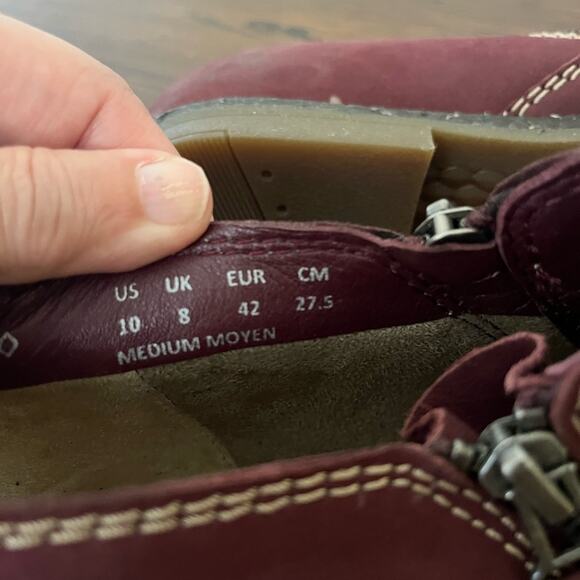 Hush Puppies Mazin Cayto boots in burgundy - Picture 12 of 14